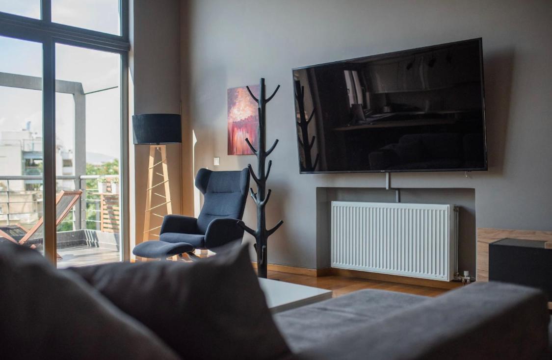 Ferienwohnung Minimal Brand New Loft Next To Subway Athen Exterior foto